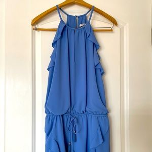 Saylor Blue Ruffle Romper